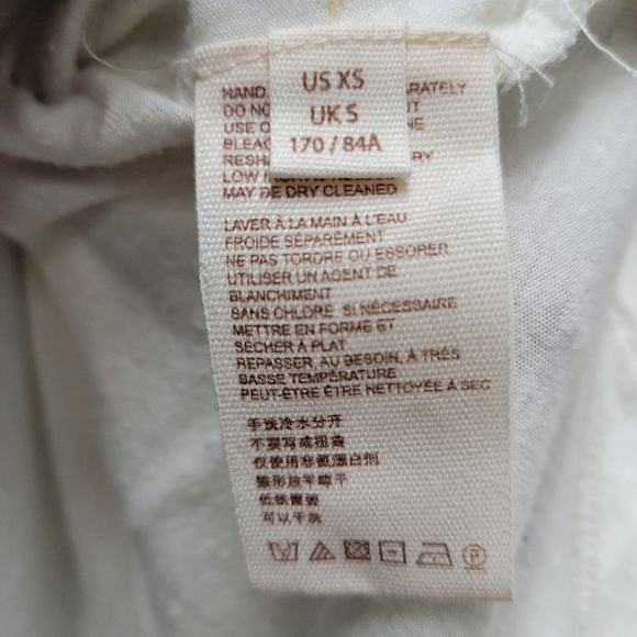 Free People Women's Tripoli Top Blouse Blush Combo Size XS White Excellent Cond. - Picture 10 of 10